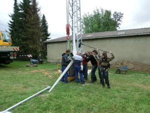 Rotor der Kleinwindanlage bereit zur Installation