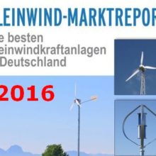 Neu! Kleinwind-Marktreport 2016 präsentiert empfehlenswerte Windradtypen