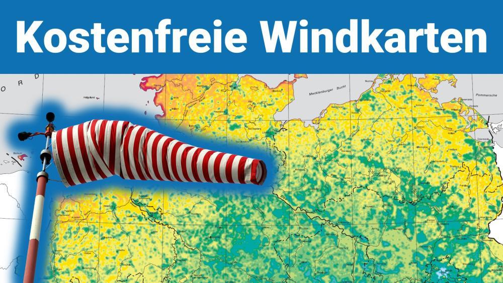 Windkarten für Windkraftanlagen