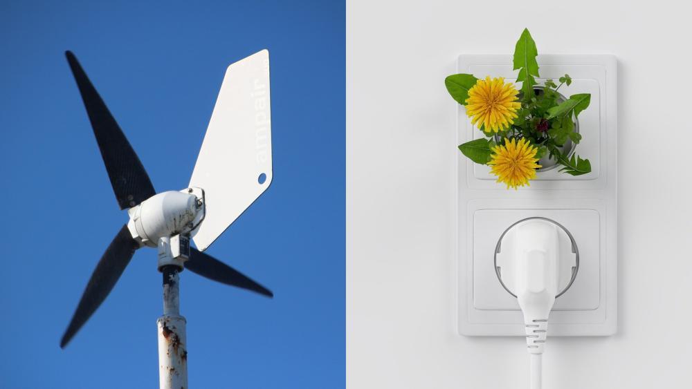 Die eigene kleine Windturbine auf dem Hausdach liefert Strom