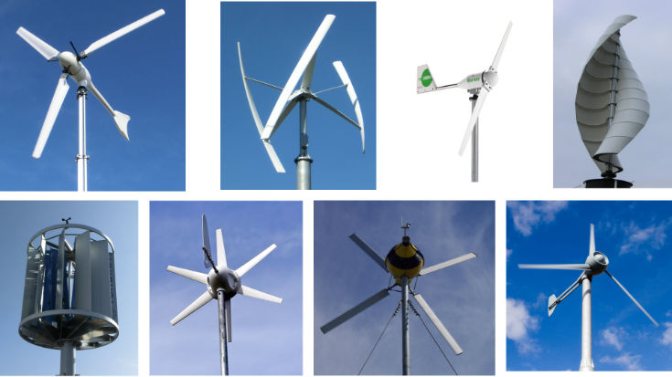 Kleinwindkraftanlagen - Unterschiedliche Typen